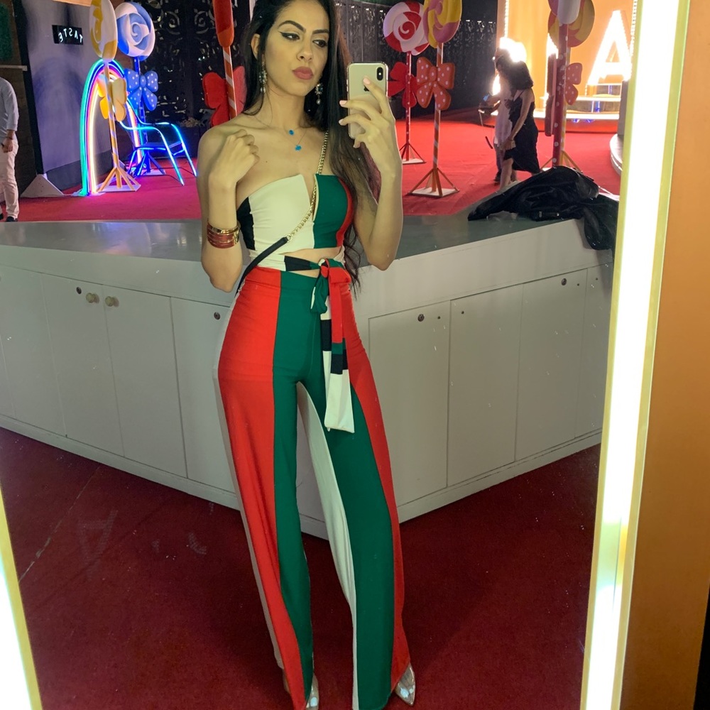Striped jumpsuit